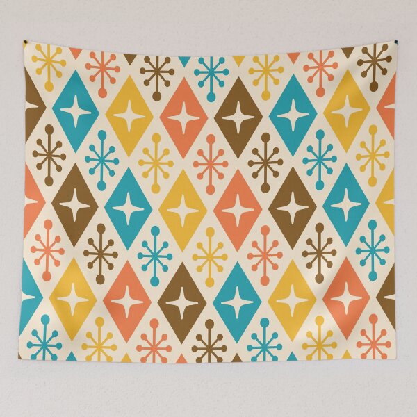 Item preview, Mid Century Modern Retro Starburst Pattern designed and sold by tonymagnerart.