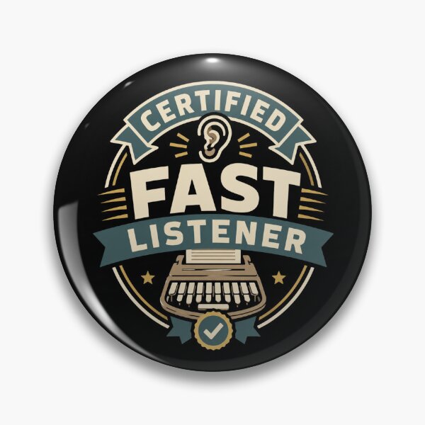 Item preview, Certified Fast Listener Funny Court Reporter Gift designed and sold by DreamLayerStudio.