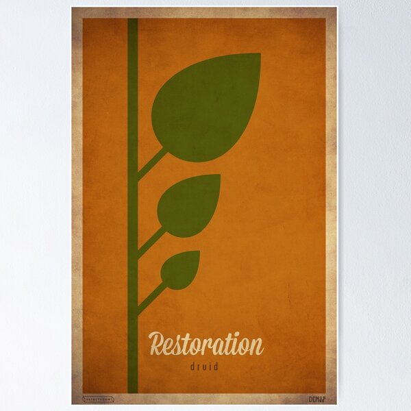 Item preview, Restoration Druid - WoW Minimalism designed and sold by dcmjs.