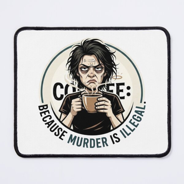 Item preview, Coffee Because Murder Is Illegal – Dark Humor Coffee Lover Design designed and sold by CleverGoods.