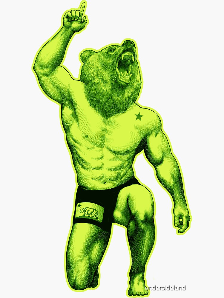 "California bear jiu jitsu , grappling nation" Sticker for Sale by
