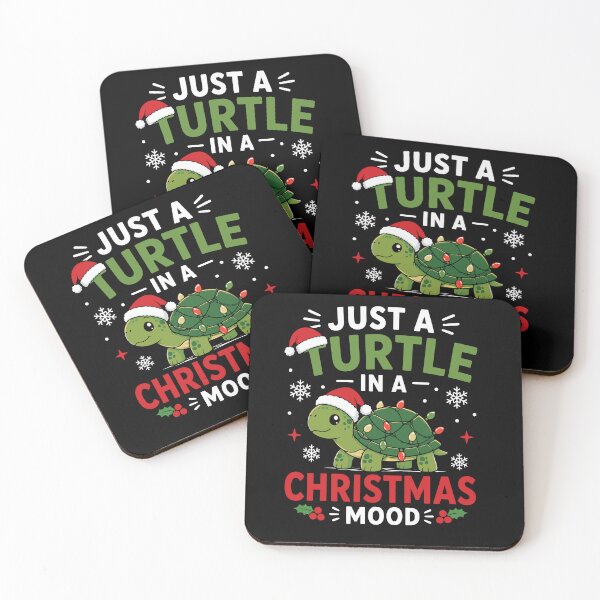 Item preview, Just a Turtle in a Christmas Mood – Funny Christmas Turtle Holiday designed and sold by mraihan.