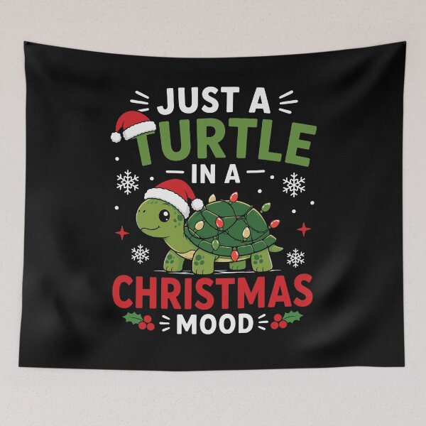 Item preview, Just a Turtle in a Christmas Mood – Funny Christmas Turtle Holiday designed and sold by mraihan.