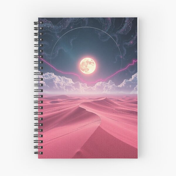 Item preview, Pink Vaporwave Desert With Cosmic Sun Surreal designed and sold by IntelliMindDesigns.