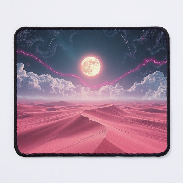 Item preview, Pink Vaporwave Desert With Cosmic Sun Surreal designed and sold by IntelliMindDesigns.