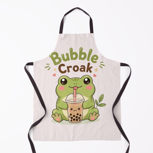Item preview, Bubble Croak – Cute Frog with Boba Tea Kawaii Bubble Tea Lover designed and sold by Sanika arts .