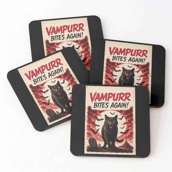Item preview, Vampurr Bites Again Funny Cat Creepy Halloween designed and sold by Redgiant87x.