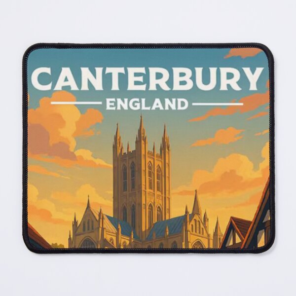Item preview, Canterbury England Original Custom Vintage Poster Wall Art Design Pillow Gift designed and sold by Cool Robot Bro..