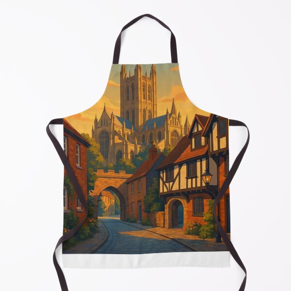 Item preview, Canterbury England Original Custom Vintage Poster Wall Art Design Pillow Gift designed and sold by Cool Robot Bro..