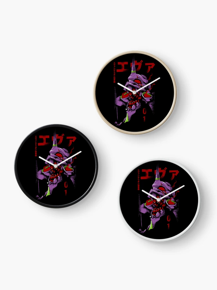 Thumbnail 3 of 4, Clock, Eva 01 Rage! designed and sold by LuuMoonArt.