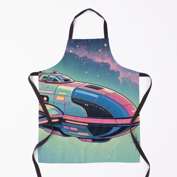 Item preview, Retro Futuristic Spaceship – Neon Cosmic Illustration designed and sold by Dogandesighn.
