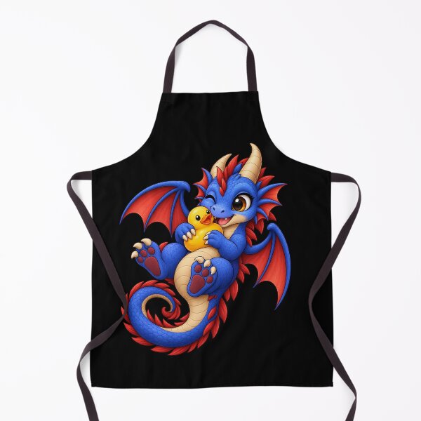 Item preview, Blue Baby Dragon Hugging a Rubber Duck designed and sold by Hatchling Hollow.