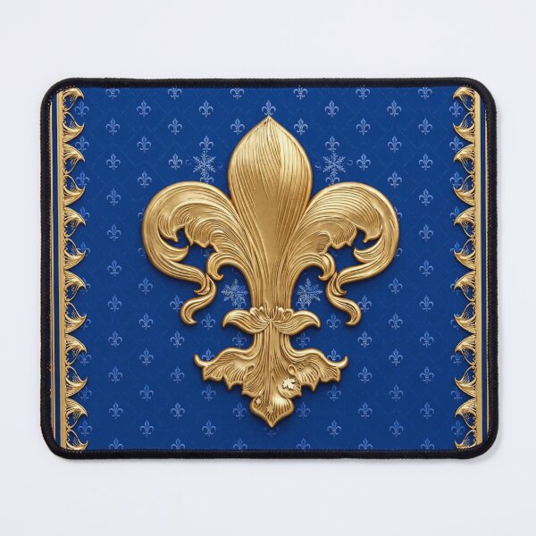 Item preview, Quebec Fleur De Lys Gold Royal Blue French Canadian Heritage designed and sold by ProjectNoah.