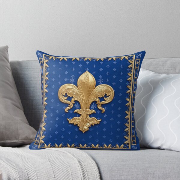 Item preview, Quebec Fleur De Lys Gold Royal Blue French Canadian Heritage designed and sold by ProjectNoah.