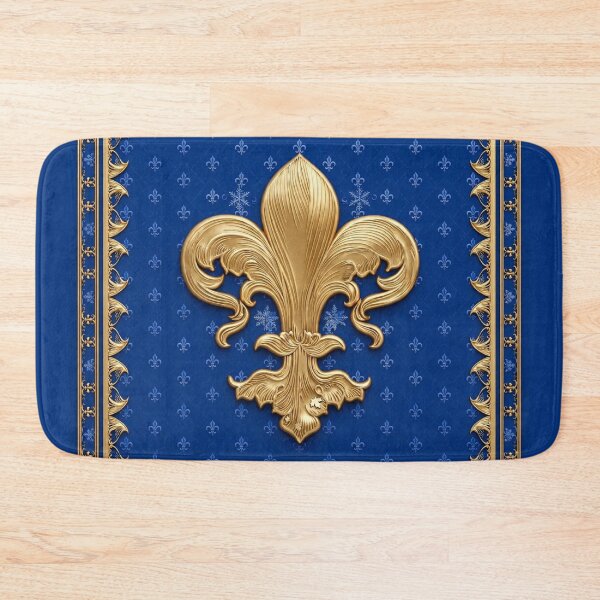 Item preview, Quebec Fleur De Lys Gold Royal Blue French Canadian Heritage designed and sold by ProjectNoah.