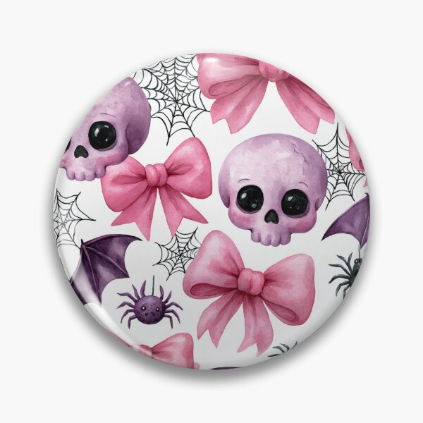 Item preview, Pastel Skull Bow Halloween Pattern designed and sold by NadinArtStudio.