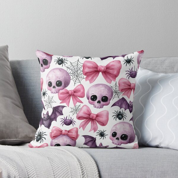 Item preview, Pastel Skull Bow Halloween Pattern designed and sold by NadinArtStudio.