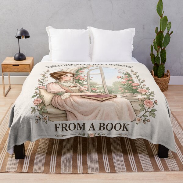Item preview, Emotionally Recovering From A Book Vintage Cottagecore Reader Art designed and sold by MAGICKEY2024.