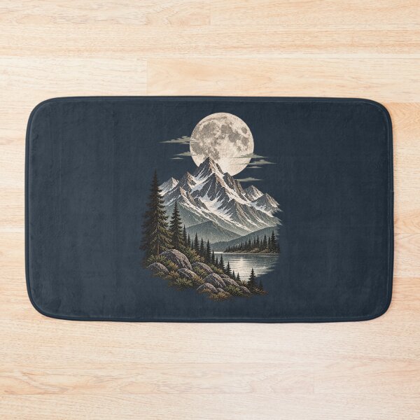 Item preview, Paisaje antiguo de la naturaleza salvaje de Full Moon Mountain designed and sold by BROHLine Studio.