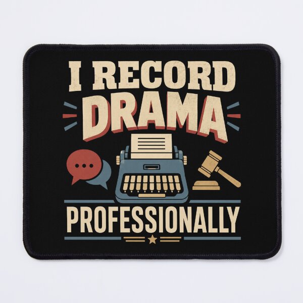 Item preview, I Record Drama Professionally Funny Court Reporter Gift designed and sold by DreamLayerStudio.