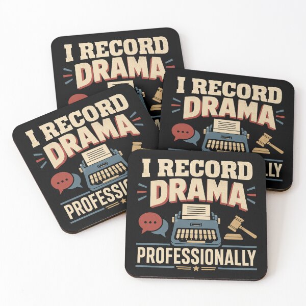 Item preview, I Record Drama Professionally Funny Court Reporter Gift designed and sold by DreamLayerStudio.