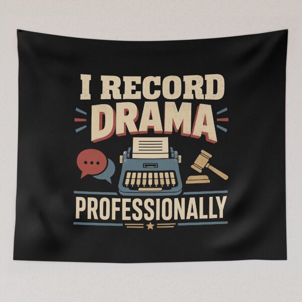Item preview, I Record Drama Professionally Funny Court Reporter Gift designed and sold by DreamLayerStudio.