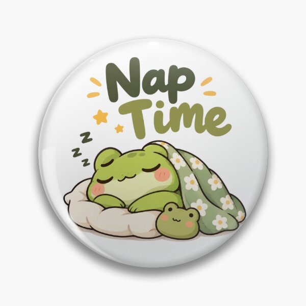 Item preview, Cute Frog Nap Time – Kawaii Sleeping Frog Cozy Cottagecore Design designed and sold by Sanika arts .