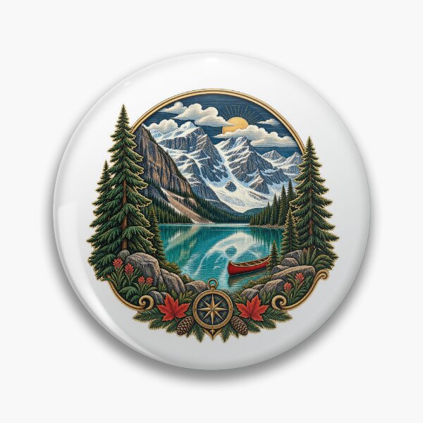 Item preview, Lake Louise Banff – Vintage Rocky Mountain Landscape Art designed and sold by DoReMiStudio.