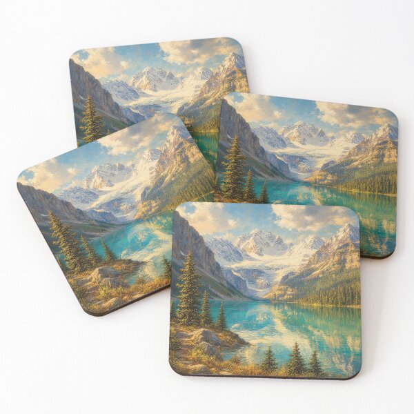 Item preview, Lake Louise Banff – Vintage Rocky Mountain Landscape Art designed and sold by DoReMiStudio.