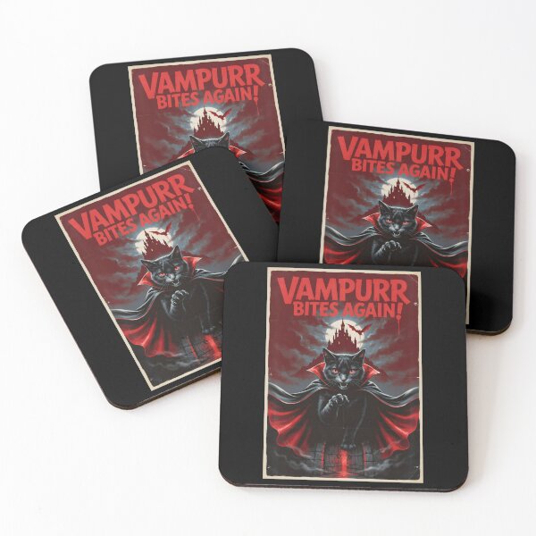 Item preview, Vampurr Bites Again Funny Cat Classic Horror Aesthetic designed and sold by Redgiant87x.