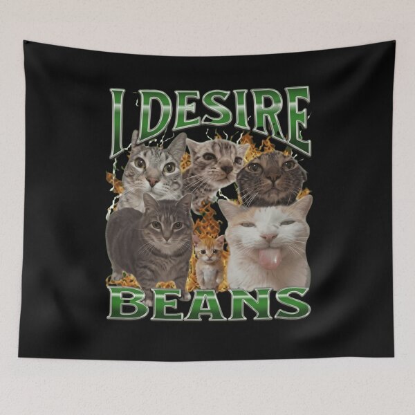 Item preview, I Desire Beans Funny Cat Meme Vintage designed and sold by aynorsadier.