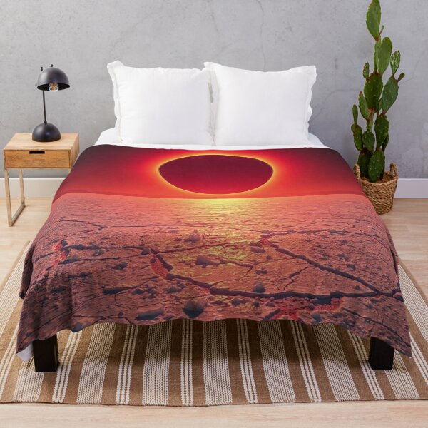 Item preview, Dramatic Solar Eclipse Over Desert Cracked Earth designed and sold by IntelliMindDesigns.