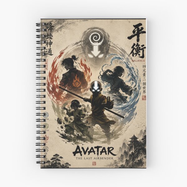 Item preview, Avatar Airbender Elemental Balance Anime Fantasy 3 designed and sold by SilverLook48.