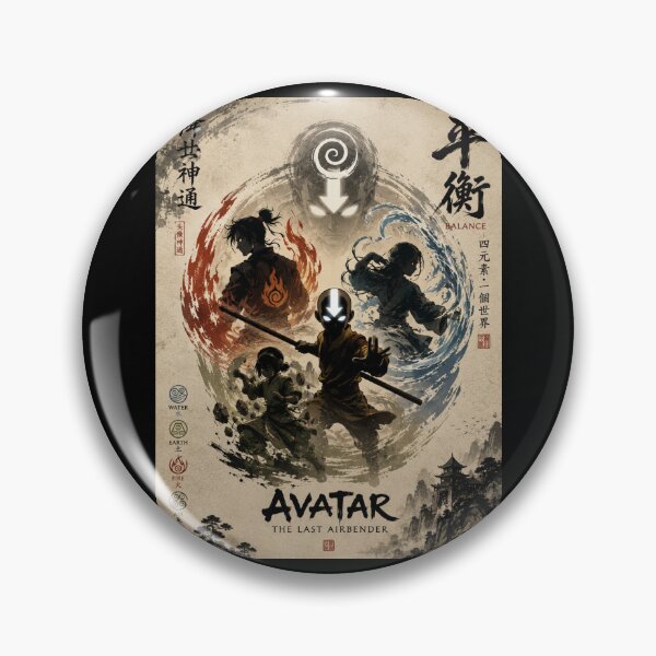 Item preview, Avatar Airbender Elemental Balance Anime Fantasy 3 designed and sold by SilverLook48.