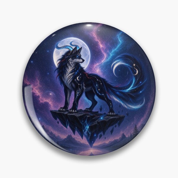 Item preview, Moonlit Horned Wolf on Astral Stone designed and sold by AcruxUltra.