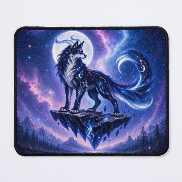 Item preview, Moonlit Horned Wolf on Astral Stone designed and sold by AcruxUltra.