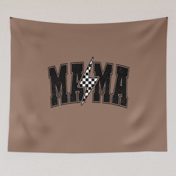 Item preview, MAMA Checkerboard Lightning Retro Rock Punk Cool Mom Graphic Design designed and sold by InOtterNew.