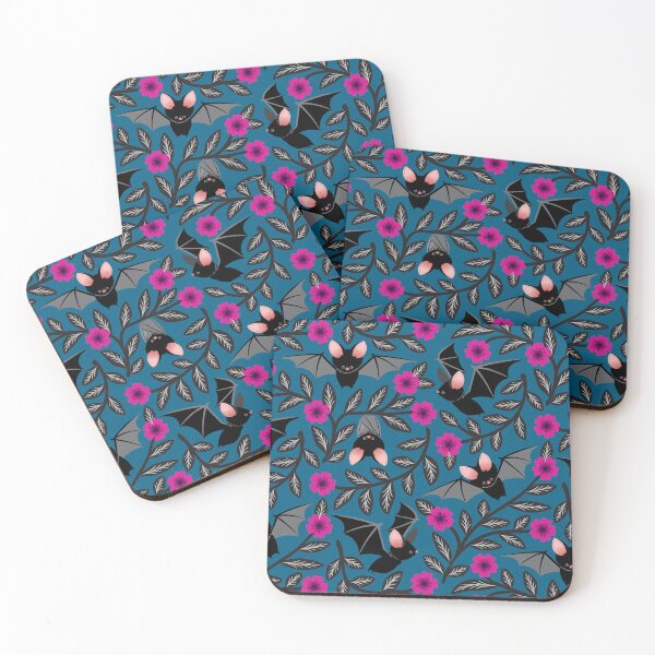 Item preview, Bats and flowers designed and sold by Jennifer Ladd.