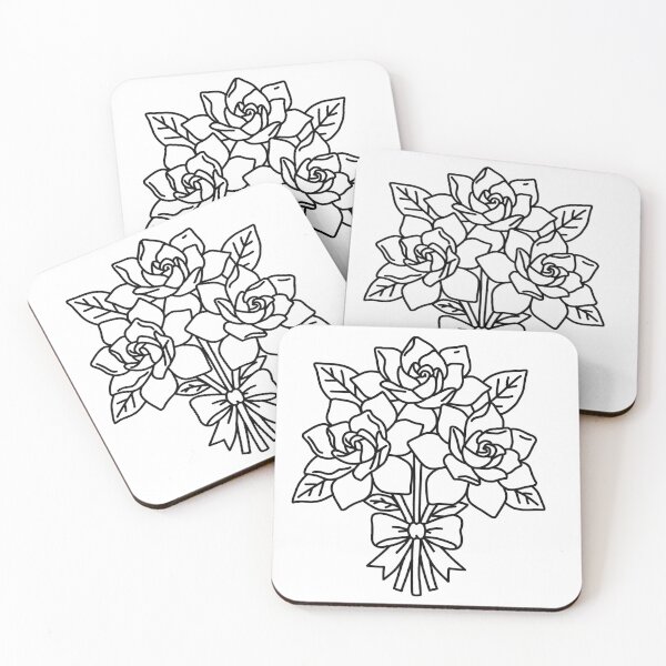 Item preview, Bold Gardenia Bouquet Simple Thick Line Bridal Bouquet designed and sold by Crystal Critters .