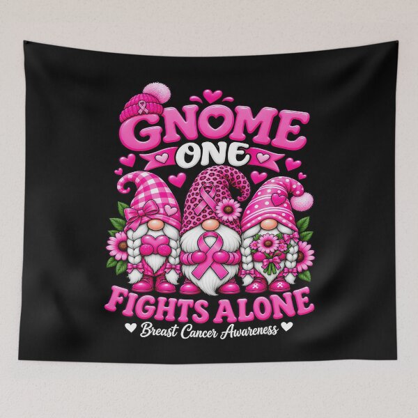 Item preview, Gnome One Fights Alone Breast Cancer Awareness designed and sold by Fereskabilon.