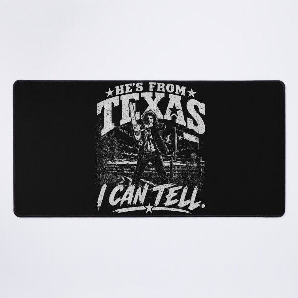 Item preview, Hes From Texas I Can Tell Chainsaw Horror Halloween designed and sold by Fereskabilon.