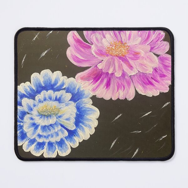 Item preview, Midnight Violet and Blue Roses in Gold designed and sold by DaniaFineArt.
