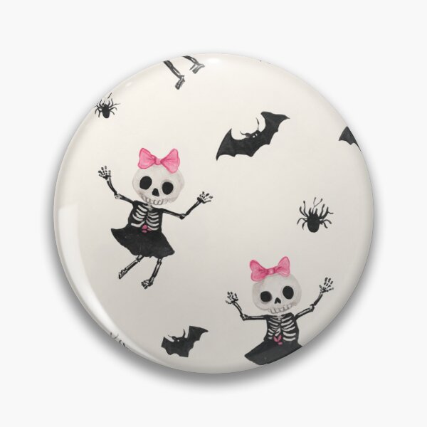 Item preview, Hand-Drawn Skeleton Girl Halloween Pattern designed and sold by NadinArtStudio.