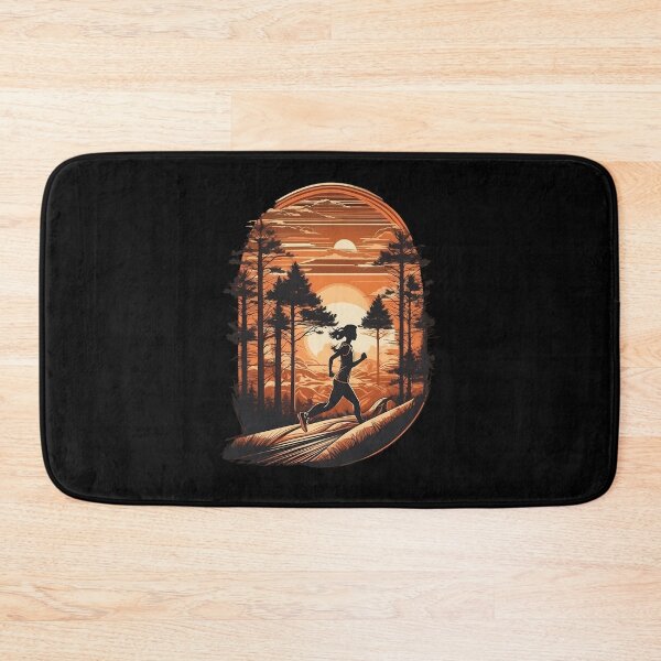 Item preview, AI-cf21f | Sunset Forest Trail Runner Silhouette designed and sold by AI Fashionist.