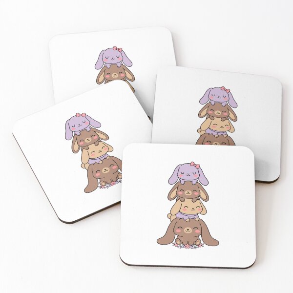 Item preview, Kawaii Bunny Stack – Cute Pastel Rabbit Family designed and sold by AliveStyle.