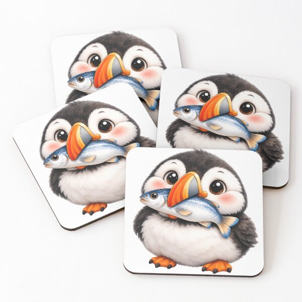 Item preview, Cute Puffin Holding a Fish designed and sold by KateVil.