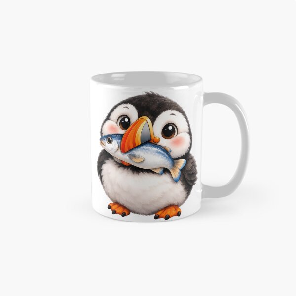 Item preview, Cute Puffin Holding a Fish designed and sold by KateVil.