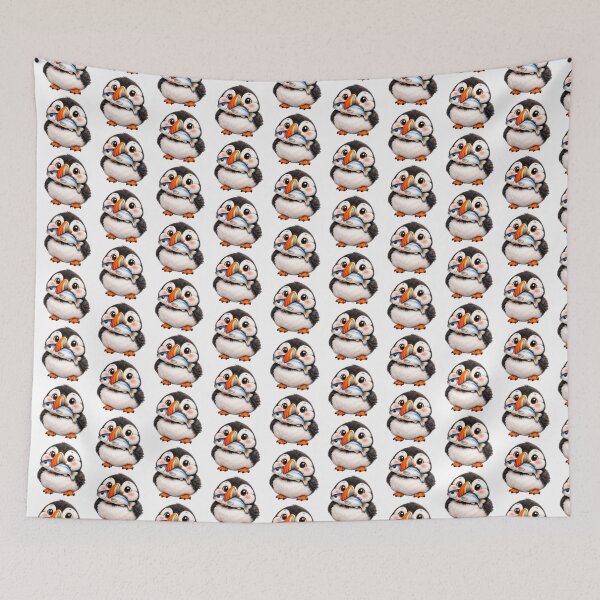 Item preview, Cute Puffin Holding a Fish designed and sold by KateVil.