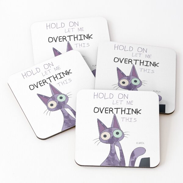 Item preview, Hold On Let Me Overthink This Cat designed and sold by HouseOfAurea.