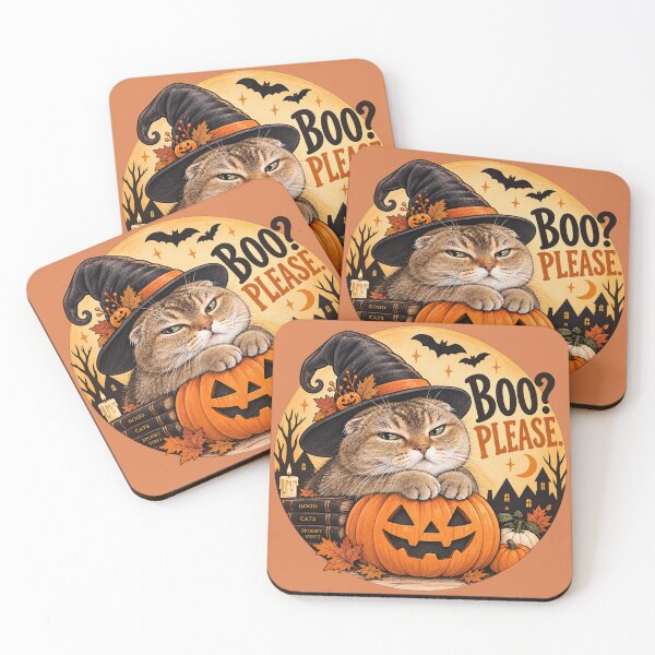 Item preview, Boo? Please – Funny Scottish Fold Witch Cat Halloween designed and sold by NoodlesTheCat.
